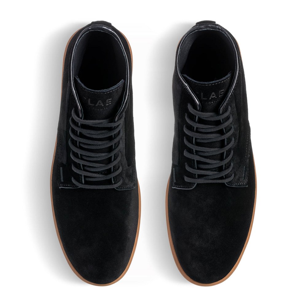 CLAE GIBSON Sneakers Mens USA148-Y03 In Black Suede Gum